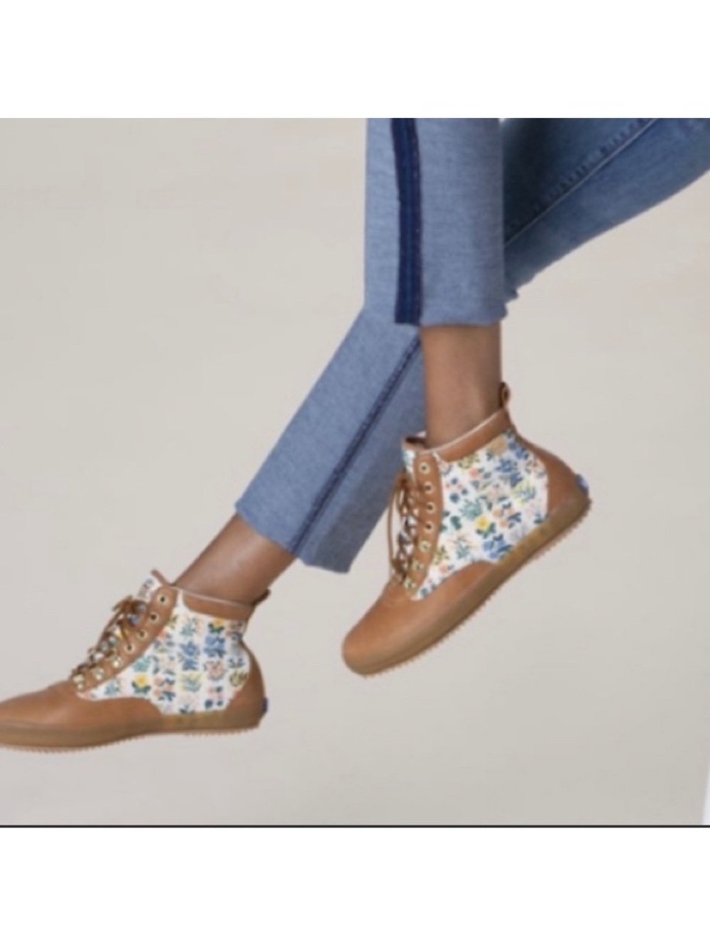 Rifle Paper Co Keds Women's Floral Lace-Up High-Top Boots
